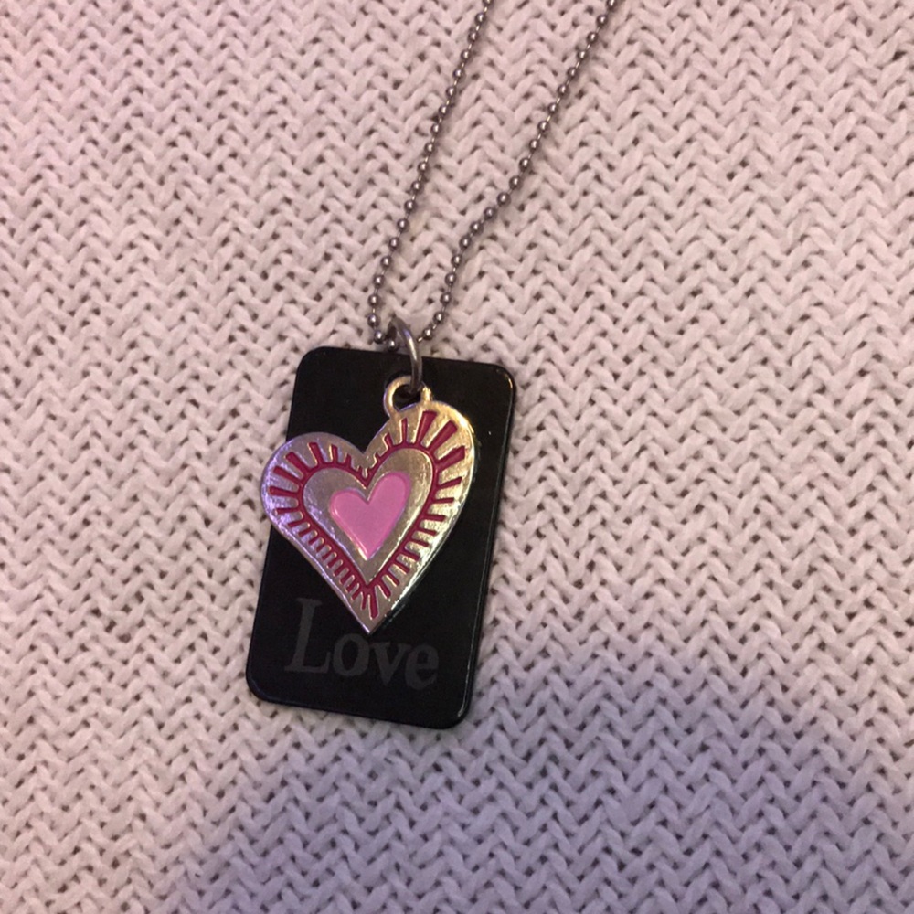 Heart Dog Tag Necklace
